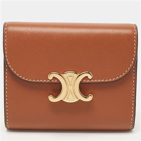 celine leather card wallet|celine triomphe wallet.